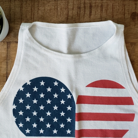 American Apparel Cropped Flag Tank 💙 - Picture 2 of 8